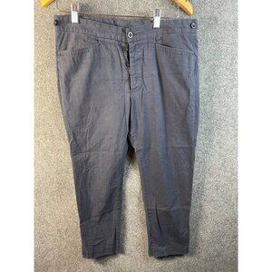 Mashburn Western Sport Trouser Striped Sz 32 Navy Cotton Button Fly